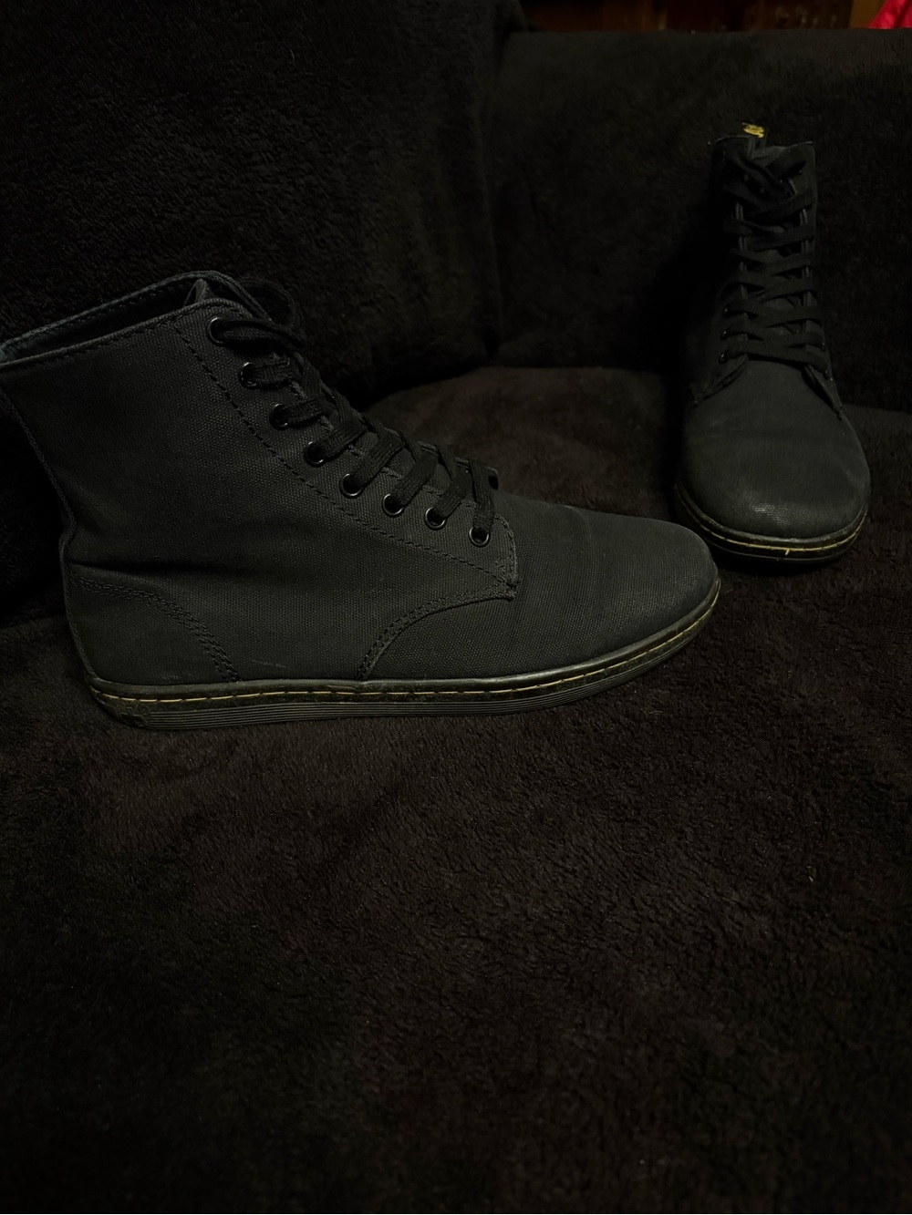 Doc Martens AirWair Alfie Black Canvas Boots US Men’s 9 / Women’s 10 GUC